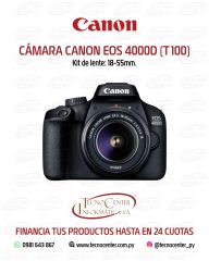 Cámara Canon EOS 4000D (T100) Kit 18-55mm